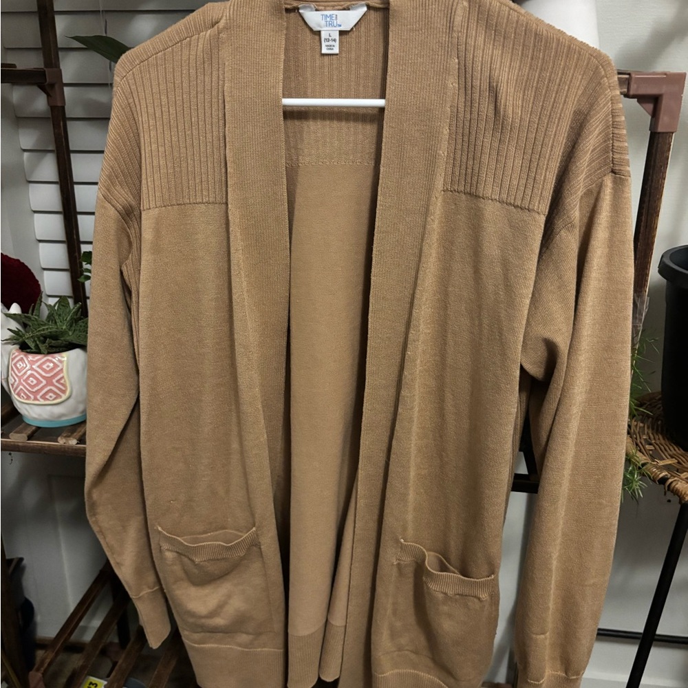 Men's Tan Sweater Cardigan